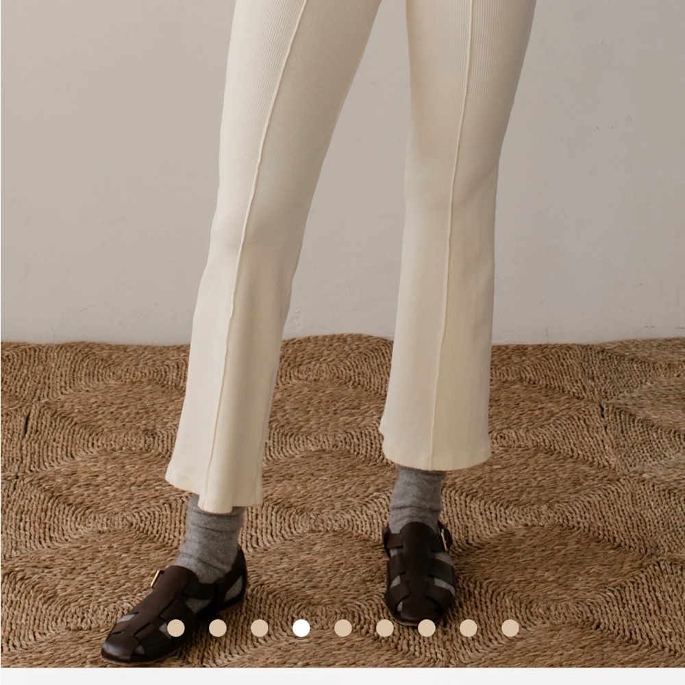 Donni Rib-Kick Flare Crème MEDIUM NWT